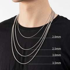 304 Stainless Steel Polished Chain Necklace for Men