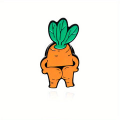 Cartoon Carrot Doll Jewelry Brooch For Men
