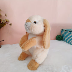 Soft Plush Bunny Stuffed Animal Toy & Brown Rabbit with Brown Ears