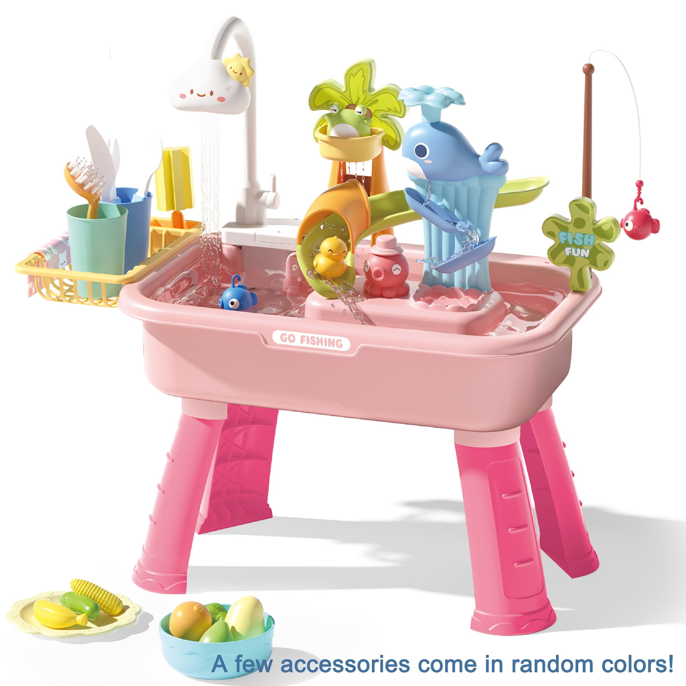 Kids Play Kitchen Toy with Utensil Pretend Playset