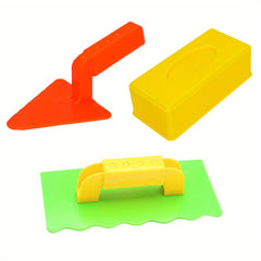 3pcs Snow Toy Beach Sand Fun Brick Maker Sand Castle Mold For Winter And Summer