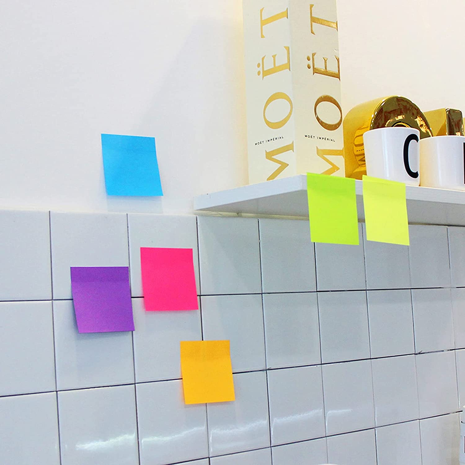 800 Self Stick Notes, Bright Colors, Home & Office