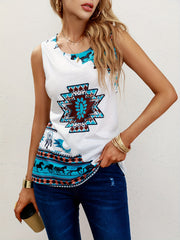 Women's Printed Sleeveless Tank Top