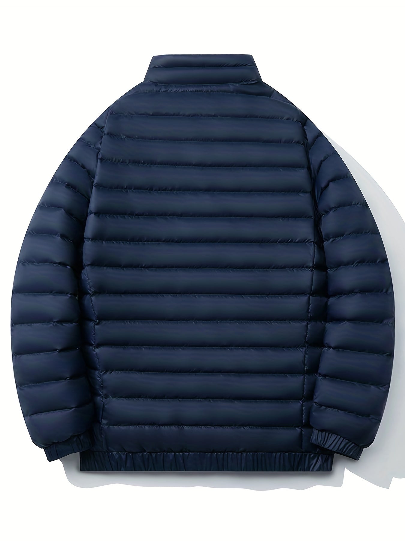 Men's Lightweight Puffer Jacket Solid Standup Collar Coat