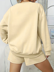  Halloween 2pcs Set Graphic Print Sweatshirt & Shorts Outfits