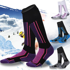 Men's Thermal Ski Socks - Heated Crew Socks for Winter