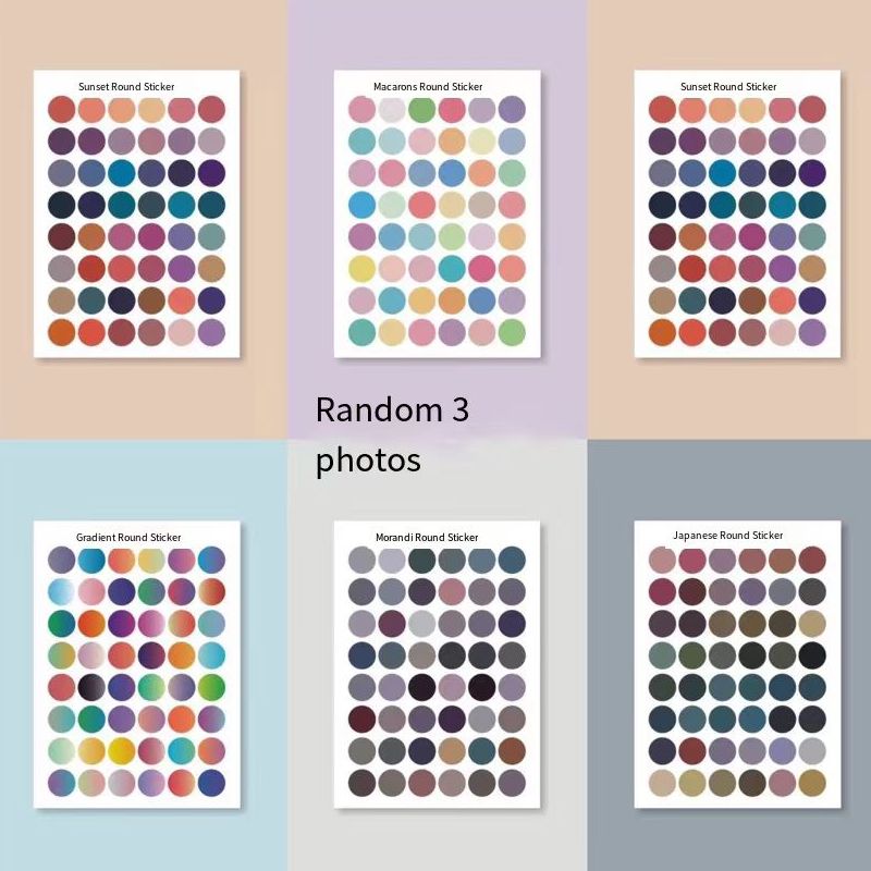 Morandi Round Dot Stickers Self adhesive Journal Diary Decoration