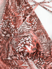 Tie Dye Bikini Set with Long Sleeve Cover Up