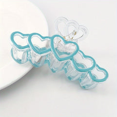 Heart Shape Hairclip Enamel Painted Hair Claw