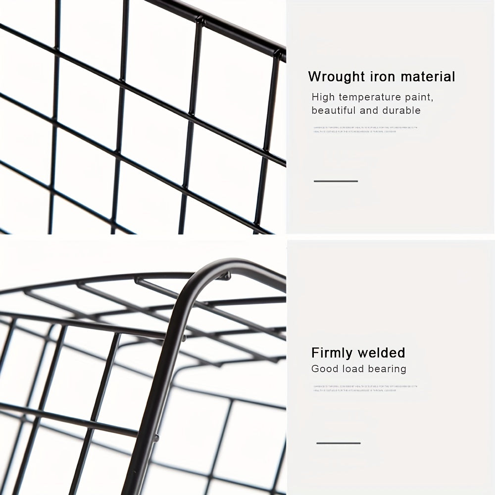 Iron Kitchen Seasoning Hanging Basket Desktop Storage Basket