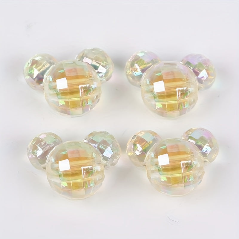 10pcs 16mm Faceted Acrylic Colored Beads DIY Necklace Bracelet Key Chain