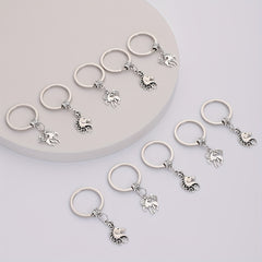 10pcs Alloy Pony Unicorn Keychain Men Business Case Bag Accessories Pendant Gift