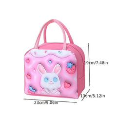 3D Cartoon Lunch Bag Insulated Portable Insulation Bag for Camping Picnic