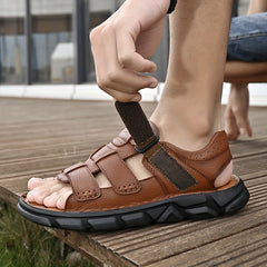 Men's Lightweight Open Toe Strap Sandals Soft Sole Anti skid Beach Sandals