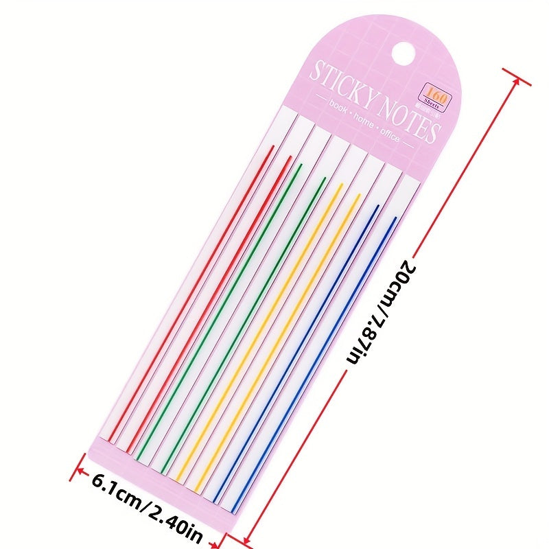 160pcs Long Fine Horizontal Line Sticky Notes Memo Pad Waterproof