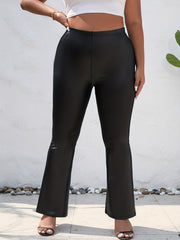  Casual Elastic High Stretch Flare Leg Pants