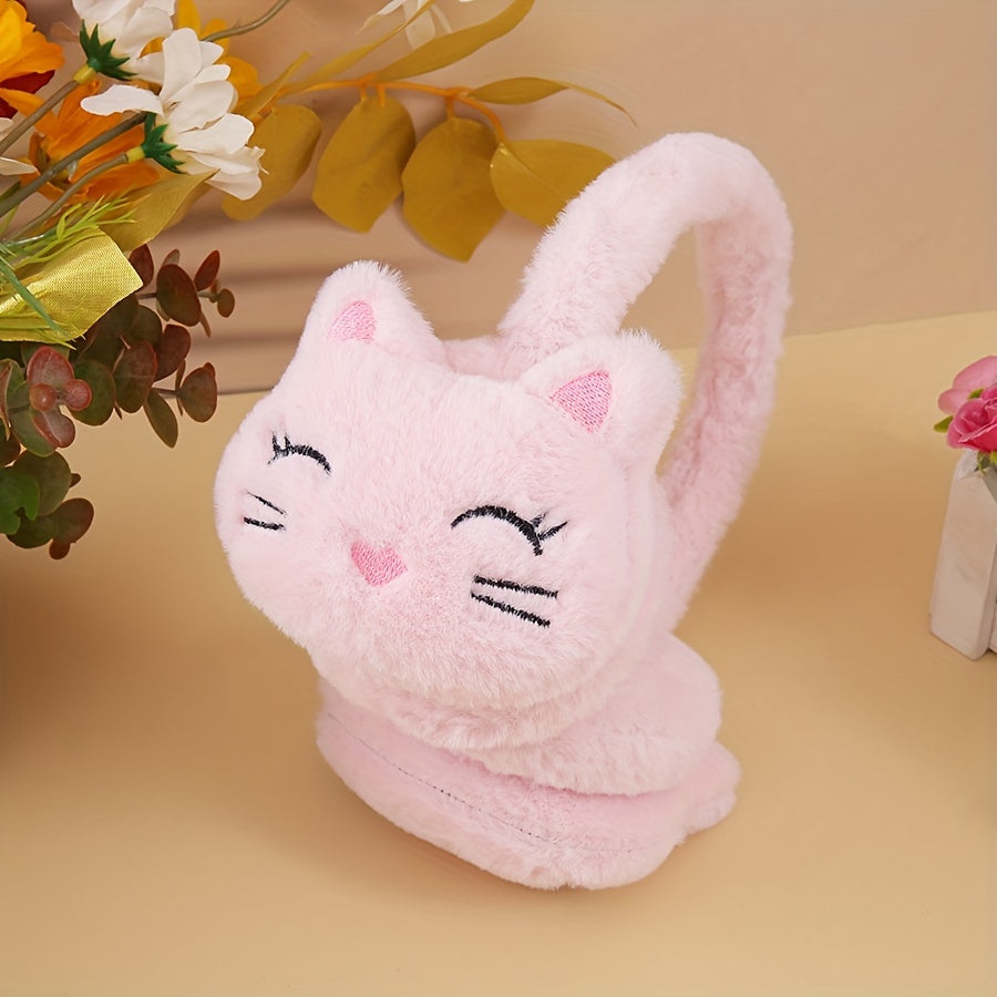 Plush Cartoon Kitten Ear Cover for Autumn/Winter