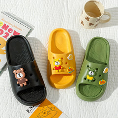 Baby Girls Cartoon Open Toe Slippers Non Slip Lightweight Slippers