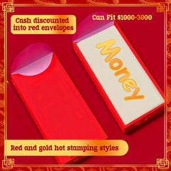 6pcs 3D Embossing Red Envelopes for Lucky Money