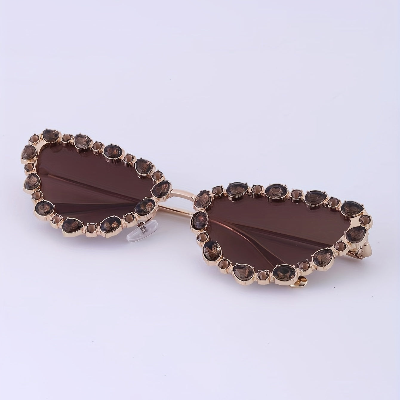 Rhinestone Stubbed Sunglasses for Sun Protection