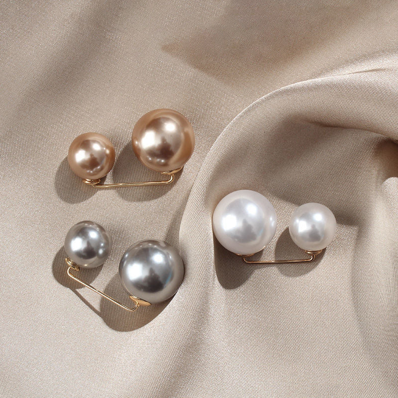 3pcs Faux Pearl Brooch Pin Set for Clothes & Trousers