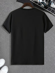 Men's Bear Print Tee Active Stretch Breathable T-shirt