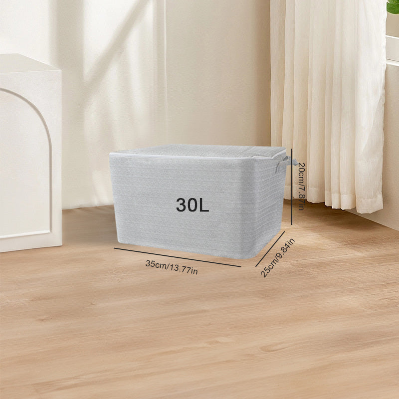 3pcs Large Storage Bins Non Woven Organizer Boxes Handles Striped Pattern