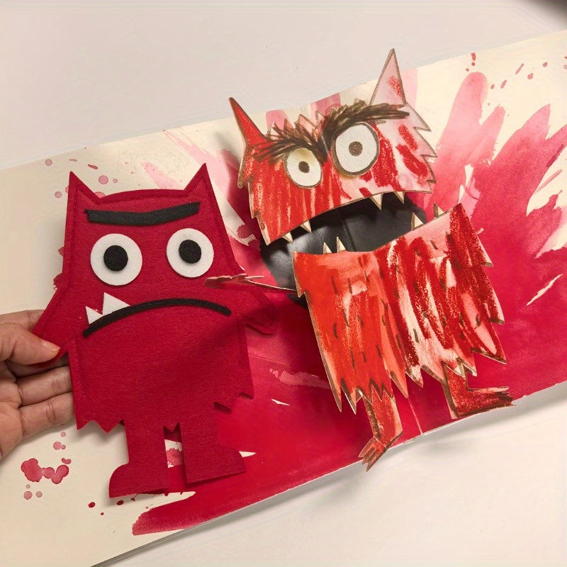 7pcs Monster Felt Puppet Set - Emotional Recognition Teaching Tools