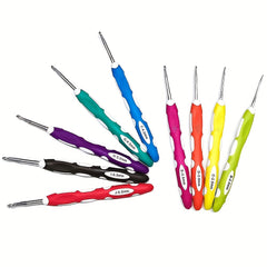 9pcs Aluminum Crochet Knitting Tool Set with Two Handle in PU Package