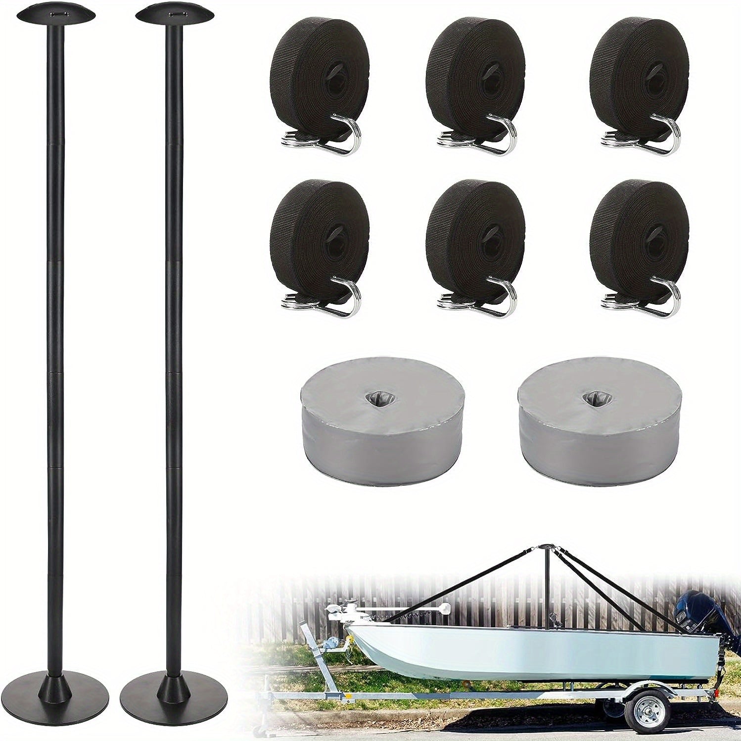 Adjustable Boat Cover Support Poles