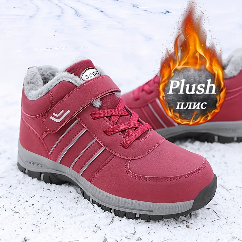 Plush Lined Snow Boots Non Slip Winter Outdoor Shoes