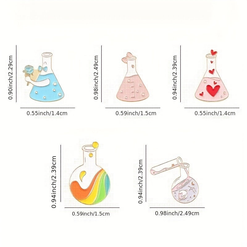 Galaxy Bottle & Heart Brooche