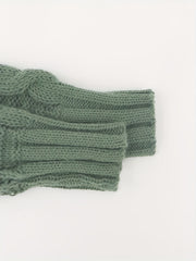  Solid Cable Button Cardigan
