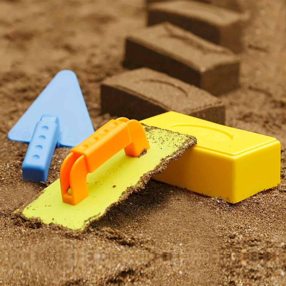 3pcs Snow Toy Beach Sand Fun Brick Maker Sand Castle Mold For Winter And Summer