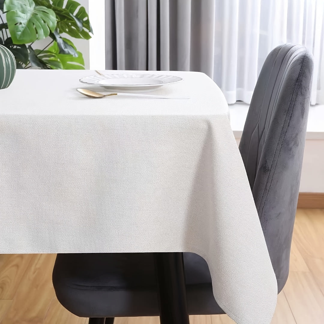 Waterproof Linen Tablecloth Rectangular Decorative Table Cover