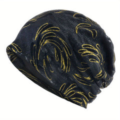 Lace Embroidery Beanie Vintage Elastic Turban Casual Head Wrap Soft Bonnet