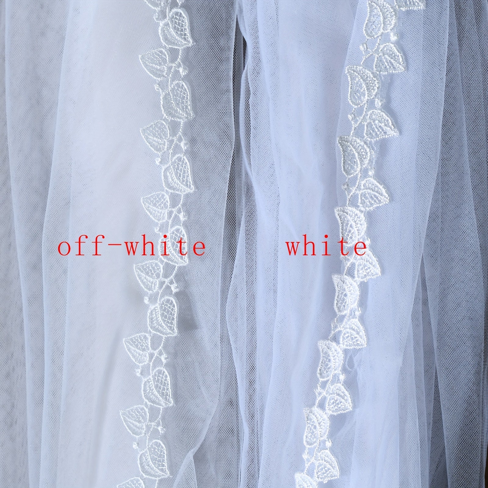 Lace Trimmed Bridal Veil Soft Nylon Wedding Accessory