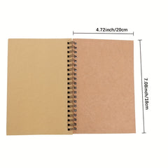 Cowhide Sketchbook Doodle Notebook 12x18cm