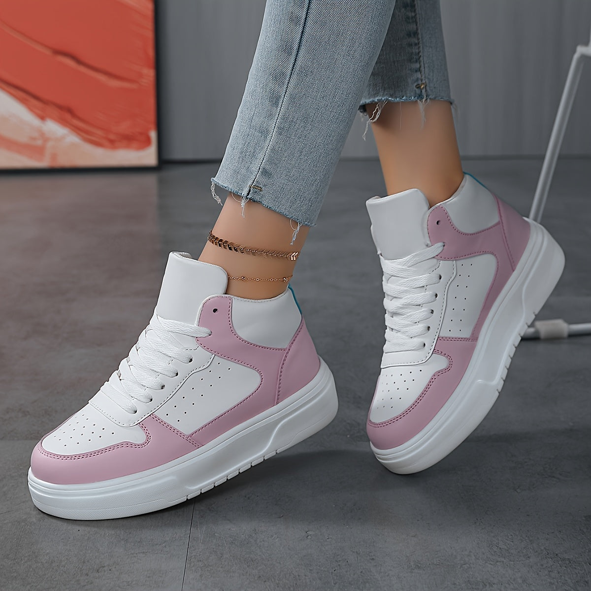 Women's Lightweight Chunky Sneakers - Casual Versatile Skate Shoes