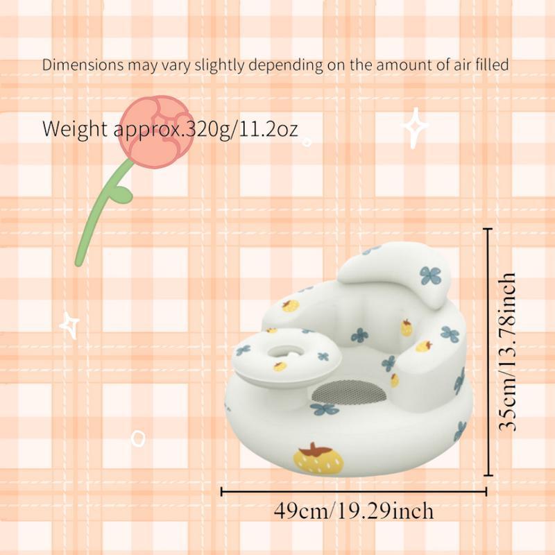 Kids Inflatable Learning Sofa Chair Portable Soft Comfortable Plastic