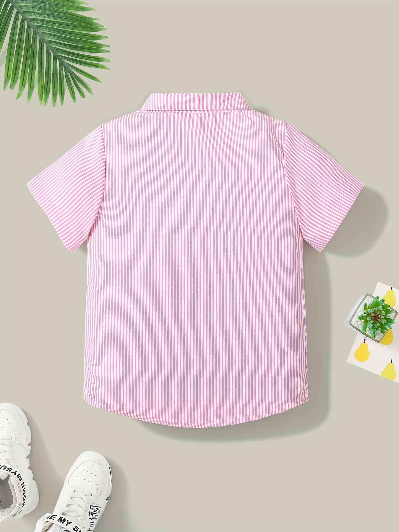 Boys Striped Short Sleeves Shirt Preppy Style for Summer Kids Clothes