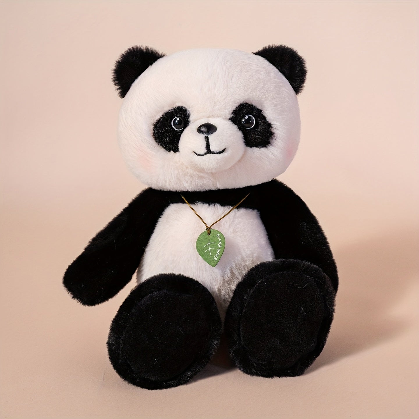 Plush Toy Set Panda Fox & Elephant Stuffed Animals Green Hearts Soft Polyester