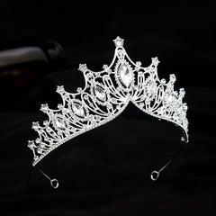 Crystal Headband Bridal Silvery Hair Band Princess Crown Head Jewelry Hair Acces