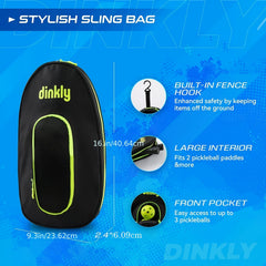 Dinkly Pickleball Paddles Set - 2 Rackets, 4 Balls, Portable Carry Bag