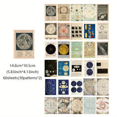 60 Sheets of Vintage Scrapbook Paper for DIY Journaling and Scrapbooking