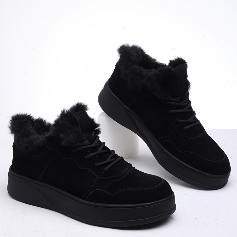 Women's Faux Fur Lining Winter Skate Shoes