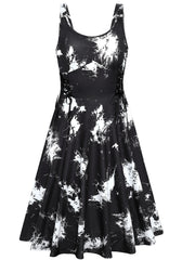  Tie Dye Lace Up Cami Dress