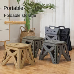 Portable Folding Stool Non slip Surface Holds 136 KG