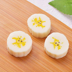 10pcs Mini Banana Chips Play Food Toy ABS Plastic Simulation DIY Crafts D