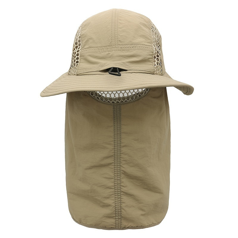 Outdoor Breathable Bucket Hat Sunscreen Quick Drying Neck Protection Hat